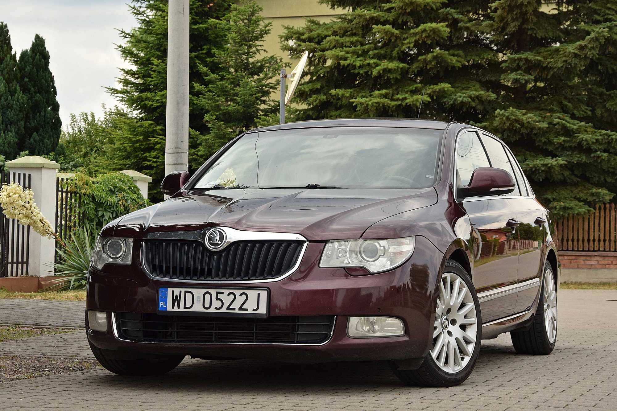 SKODA SUPERB 2.0 TDI 170KM DSG Automat Klima Skóra Navi Asystent 2008!