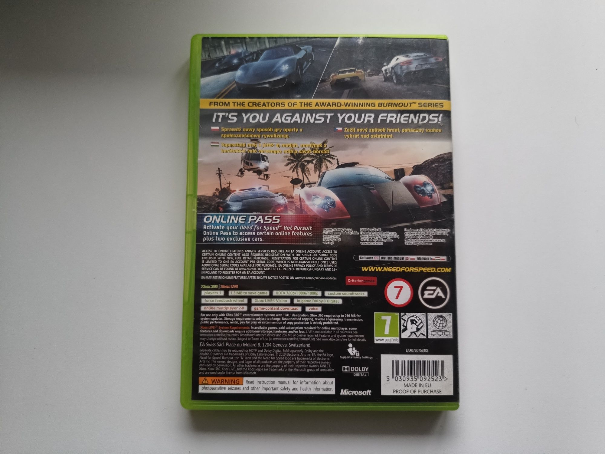 Gra Xbox 360 NFS Hot Pursuit (Polska wersja)