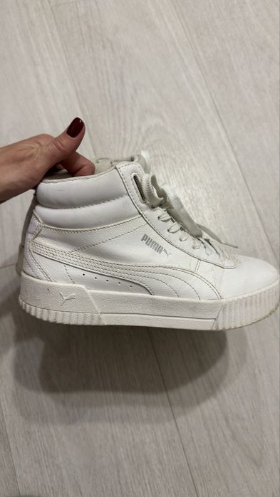 Білі хайтопи,кросівки PUMA 35/36 розмір