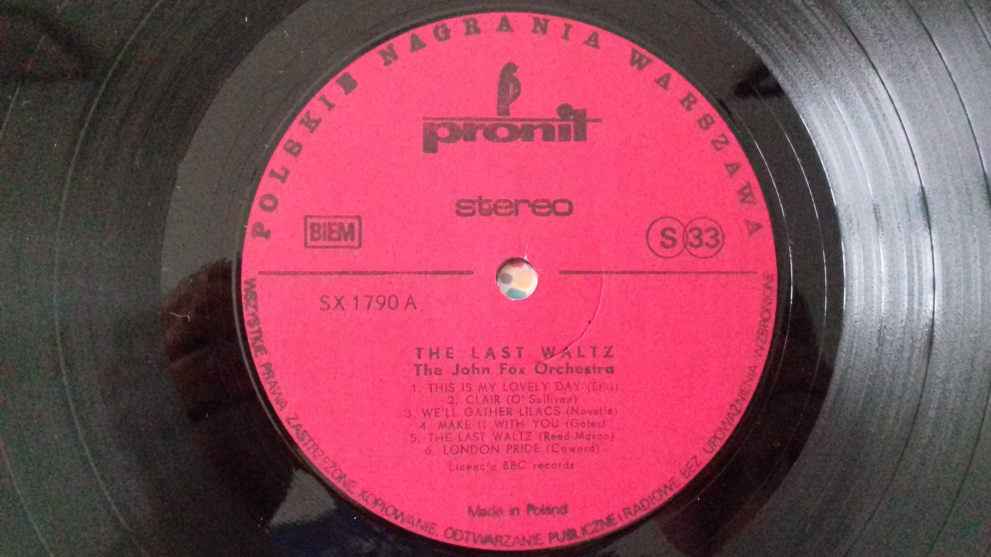 Winyl – „The Last Waltz, The John Fox Orchestra”, sprzedam