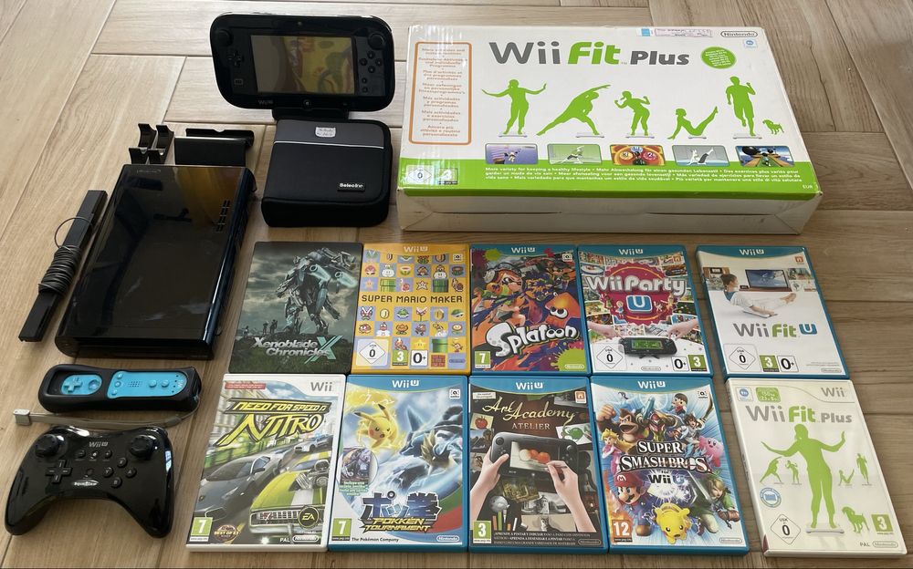 Nintendo Wii U Starter Pack + 10 Jogos + Wii Fit Pack + (Extras Oferta