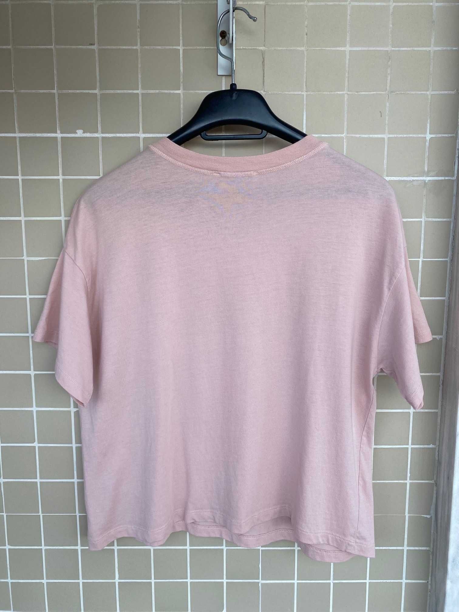 T-shirt Bershka rosa S  (ctt grátis)