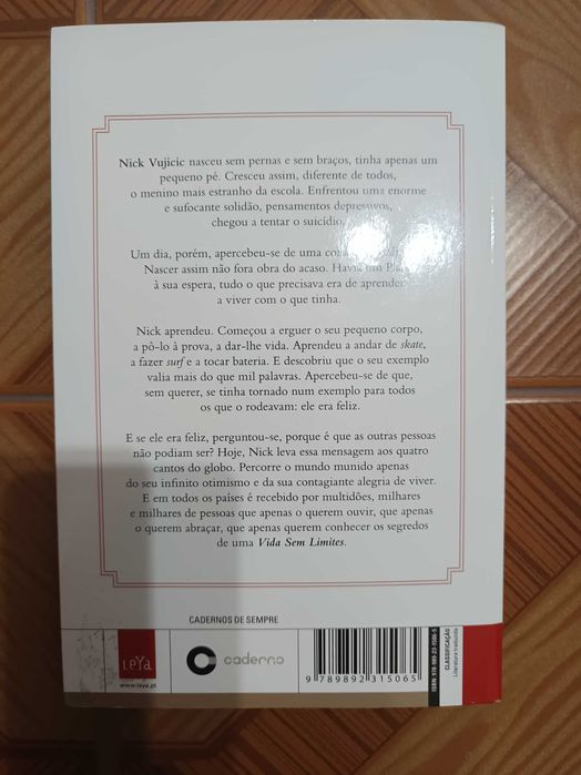 Livro " Vida Sem Limites" de Nick Vujicic , USADO BOM ESTADO