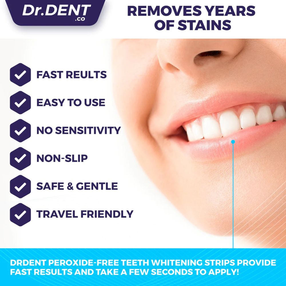 Tiras branqueadoras dentes branqueamento Dr.Dent Premium - selado