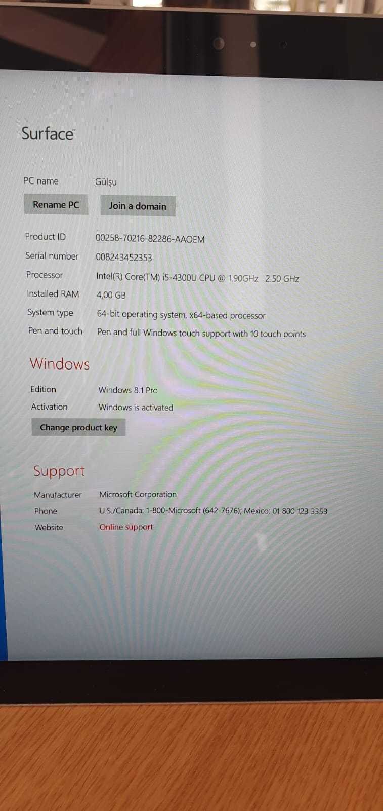 Windows 8 Pro Surface Computer