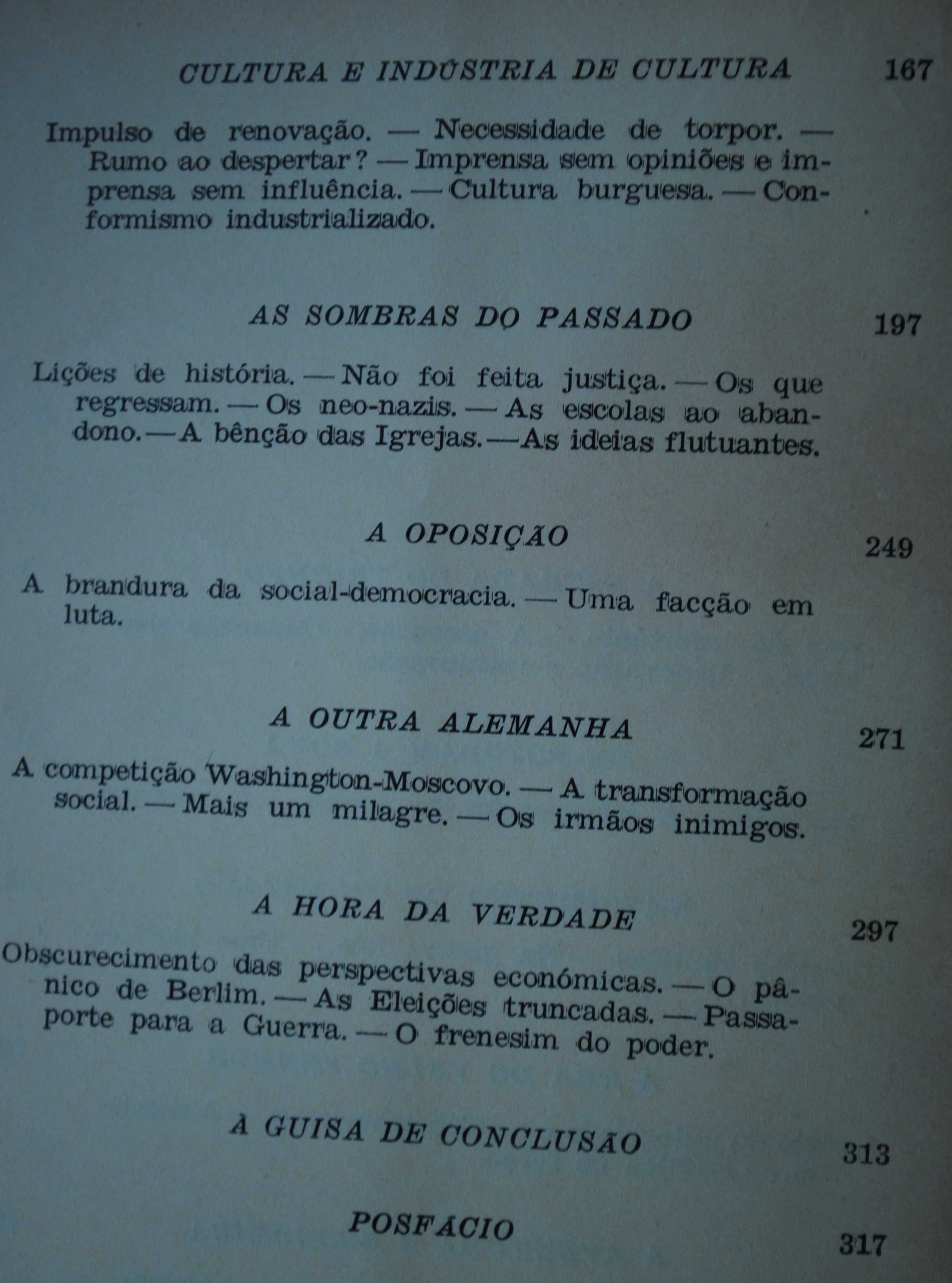 A Alemanha Sem Milagre (De Hitler a Adenaeur) de Heinz Abosch