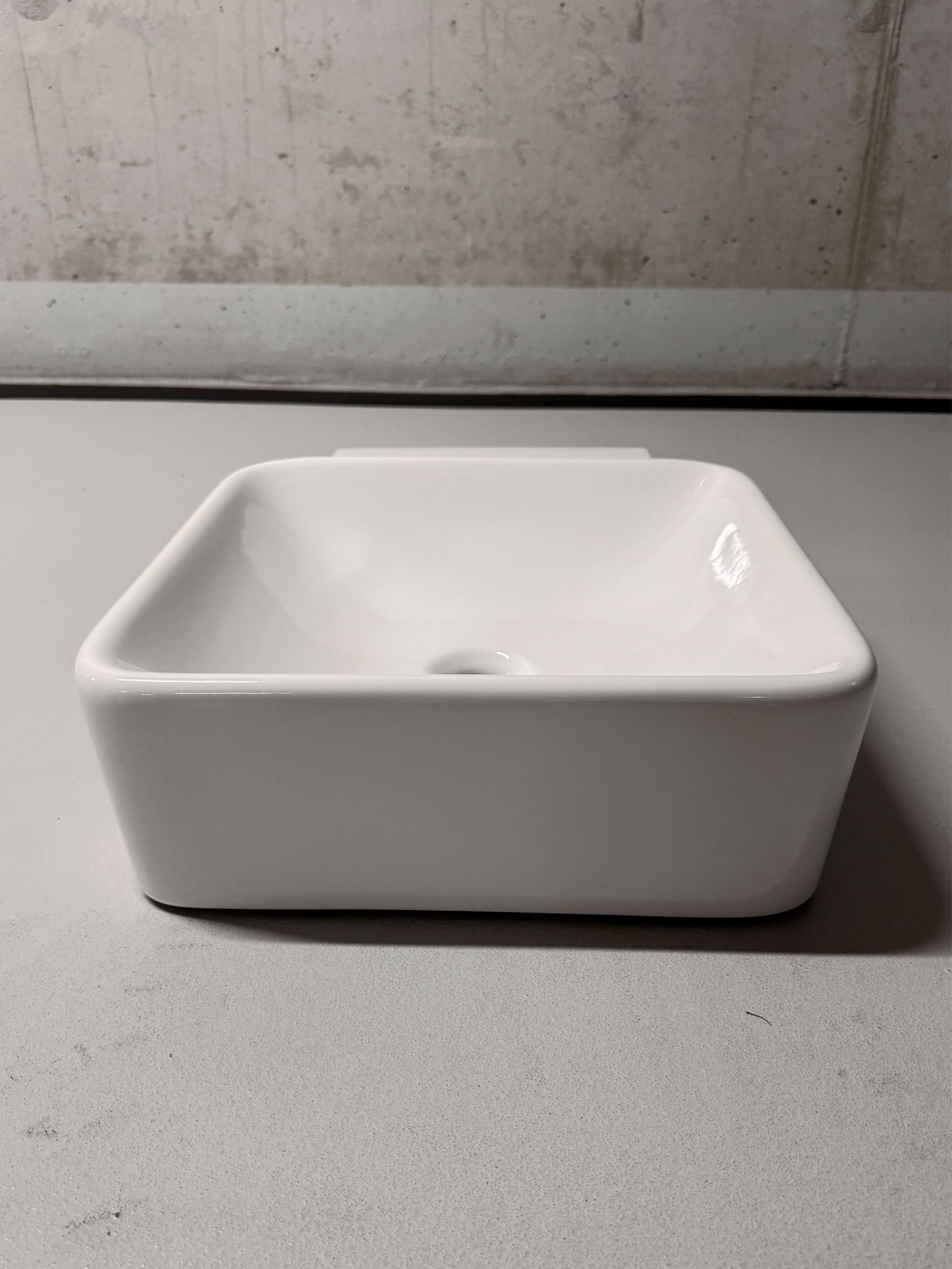 Umywalka ścienna nablatowa Simas Flow włoska 40 x 50 biała ceramiczna