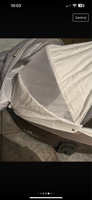 Wózek 2w1 gondola i spacerówka wiejar Modo Mau błyszczący
