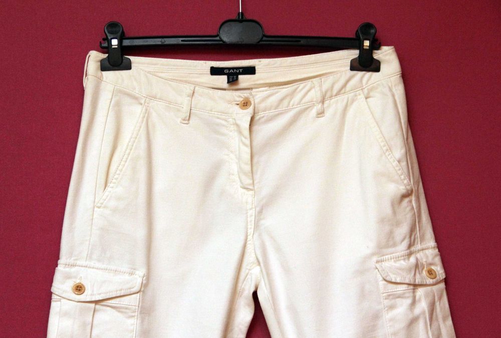 Gant рр us 8 uk 12 m-l карго брюки из хлопка  минеральные пуговки