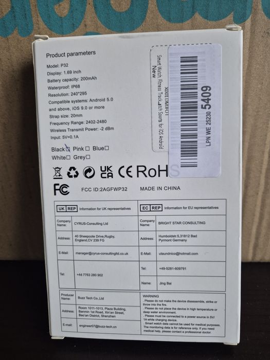 Zegarek Smartwatch Motast P32