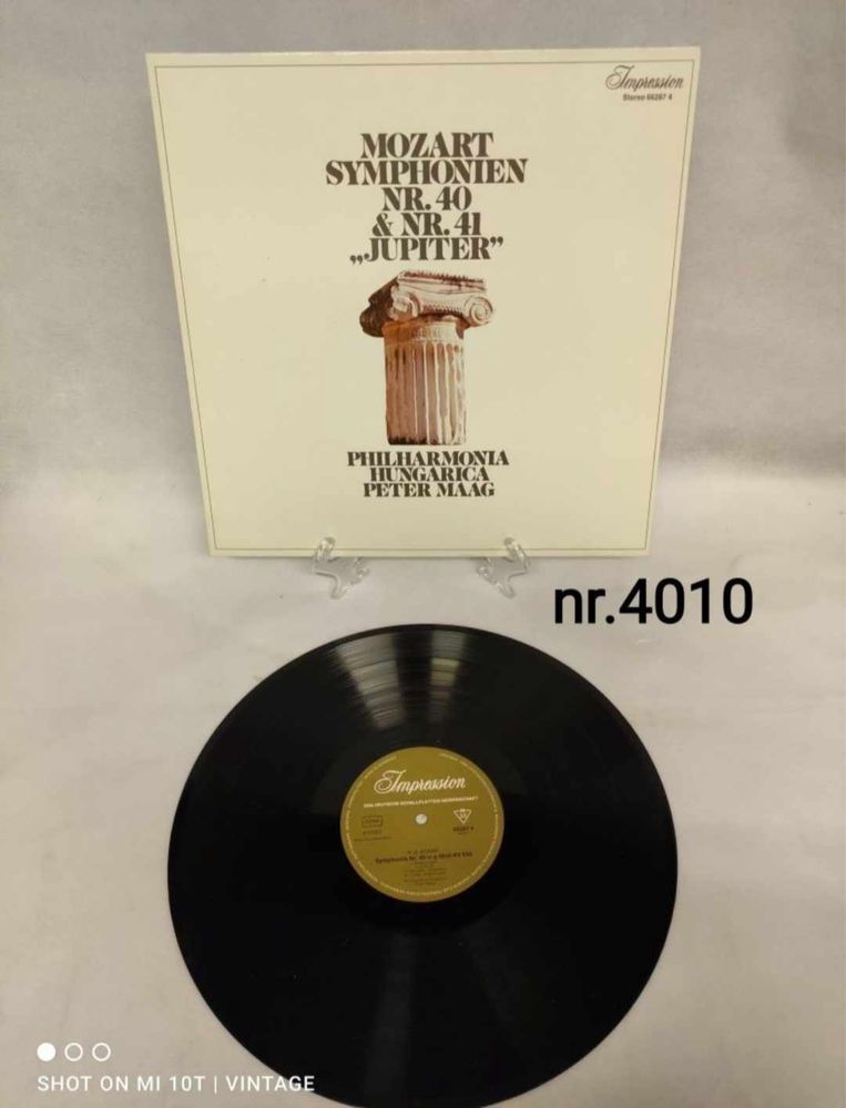 Płyta winylowa niemiecka Mozart Symphonien Jupiter nr.4010