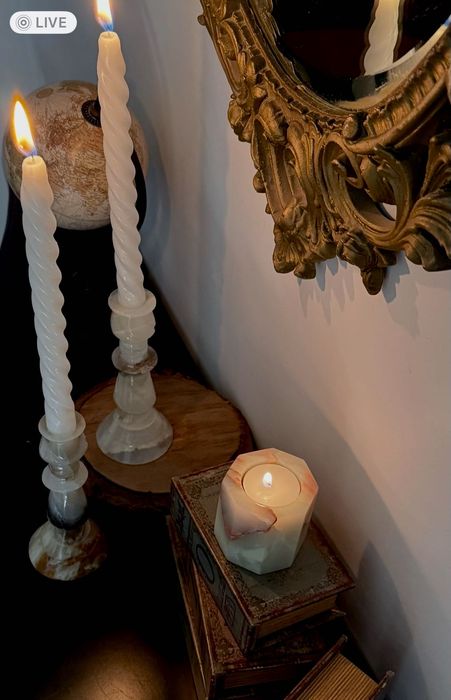 Підсвічники з натурального каменю Мексика