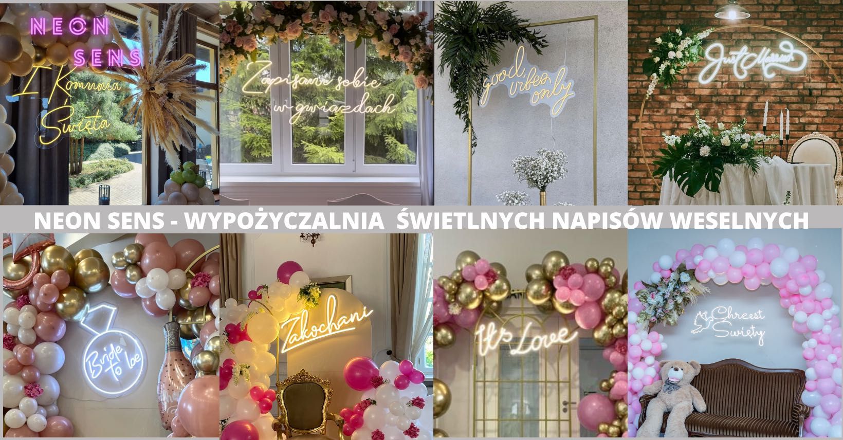 NAPIS LED - WYPOŻYCZALNIA ślubny NEON weselny dekoracje na ślub 3D