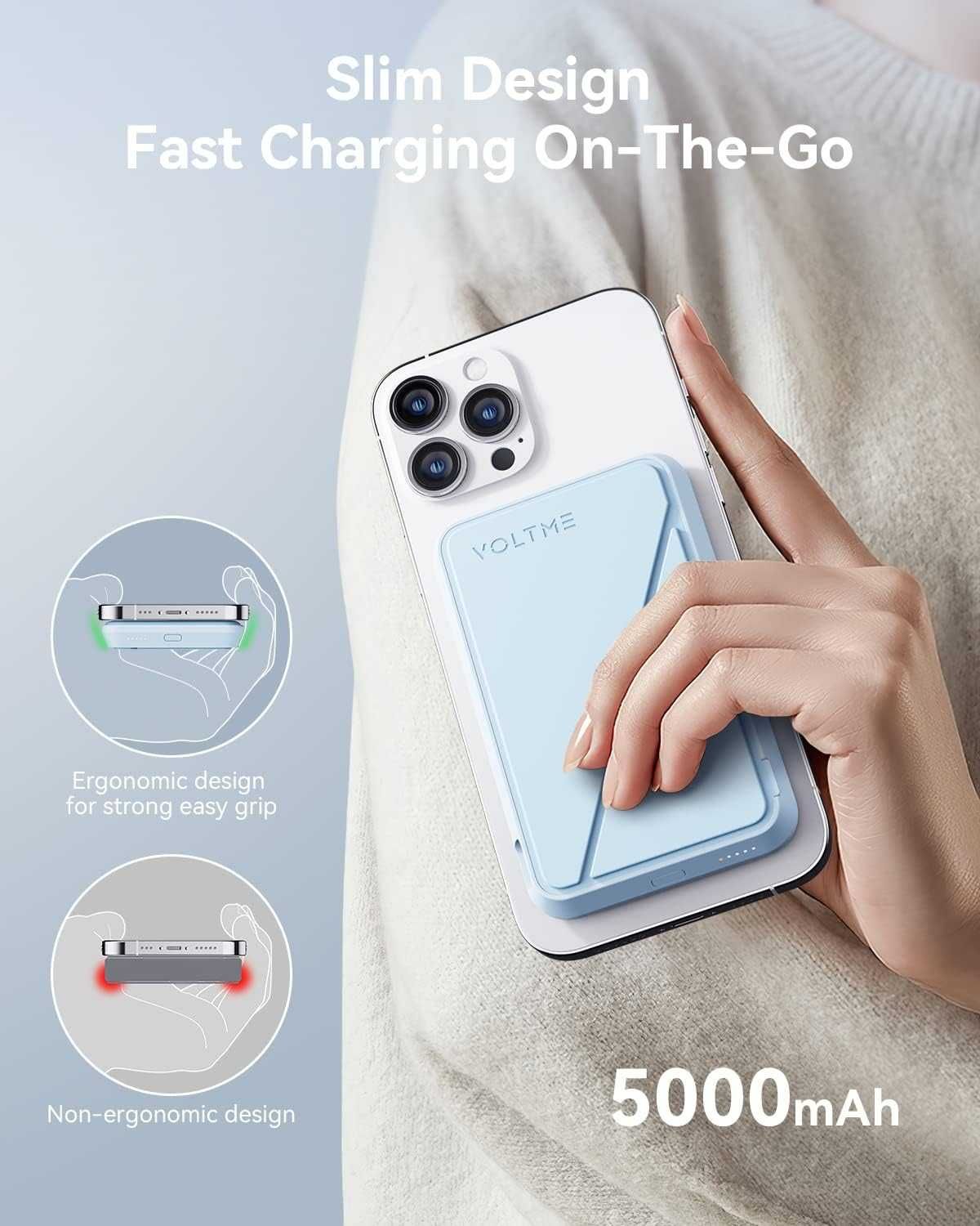 Повербанк VOLTME powerbank 5000 мАч магнитный беспроводной iPhone