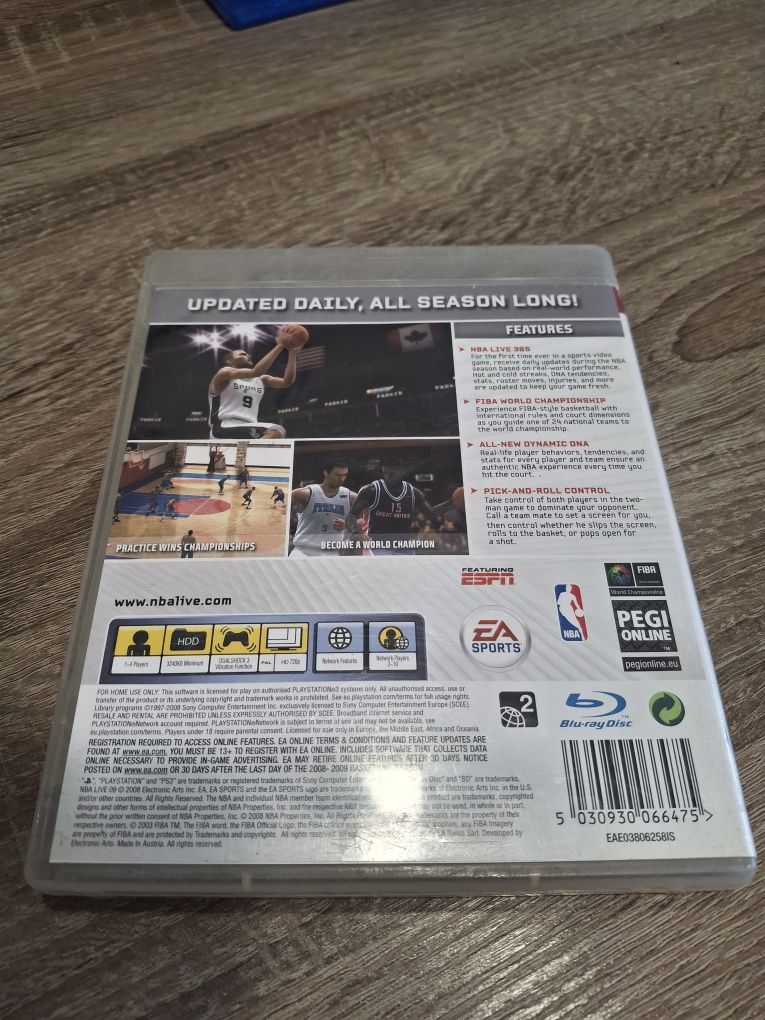 Gra NBA LIVE 09 na konsole ps3