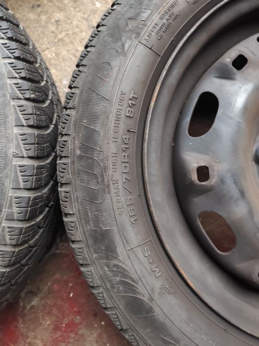 Kola 4x100 14" z oponami zimowymi vw skoda seat