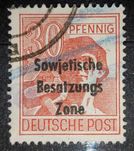 Usterka. Znaczek pocztowy Niemcy, Mi 192, kasowany.