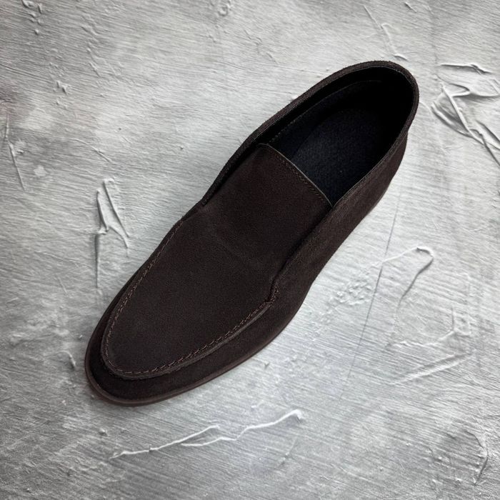 Ботинки Зимние ЛОФЕРЫ Замшевые мужские LORO PIANA Nix! ЗАМША+ БАЙКА!