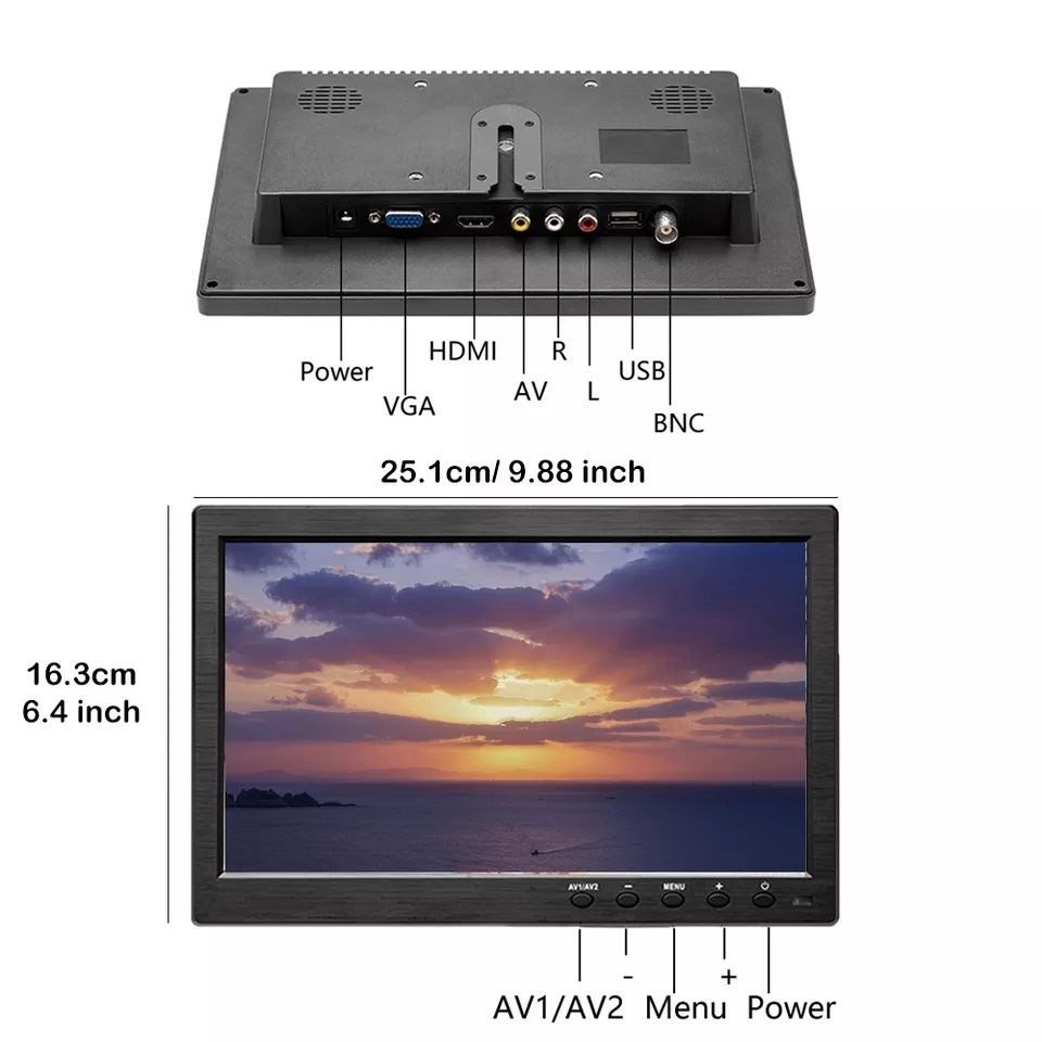 Monitor 4" / 5" / 7" e 10 Polegadas com HDMI