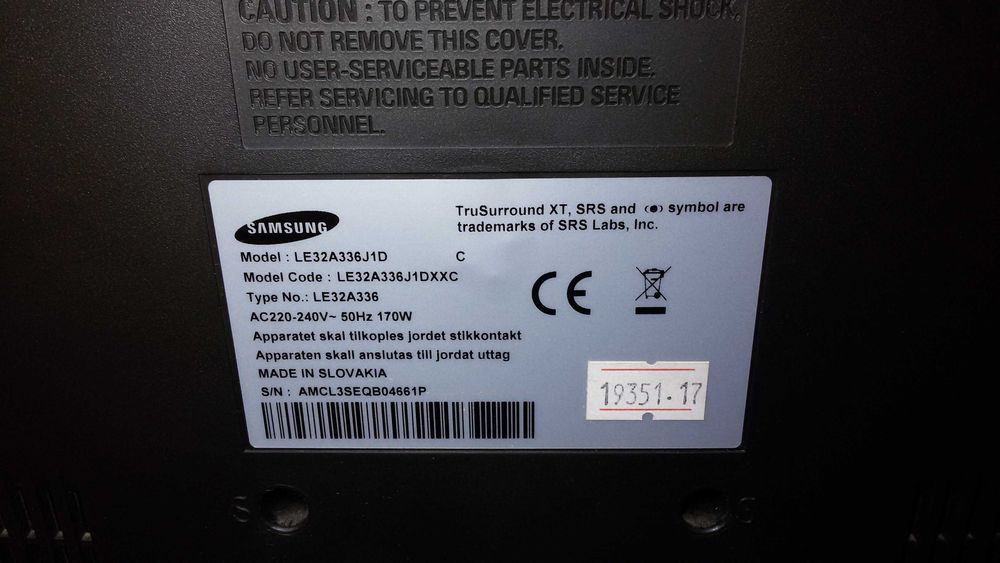 tv lcd samsung le32a336