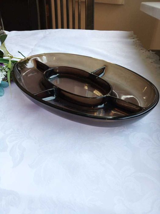 Półmisek dzielony z okresu PRL duralex