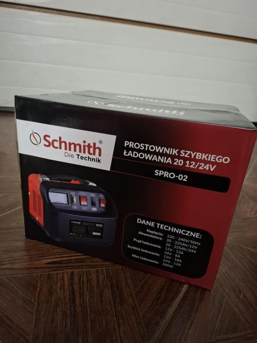 Prostownik ładowarka do akumulatorów schmith spro-02, 12-24v, 20-225ah