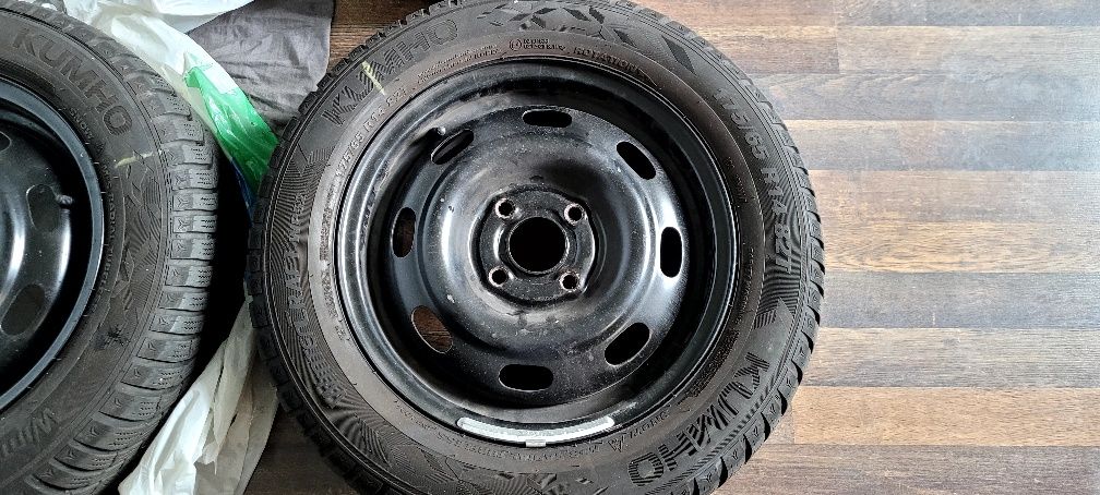 Opony zimowe KUMHO 175/65/R14 82T , Felgi po renowacji