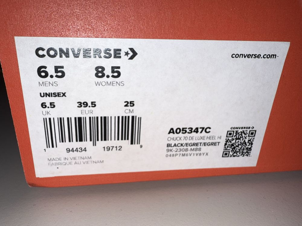 Converse Chuck 70 De Luxe Heel. Жіночі кеди.