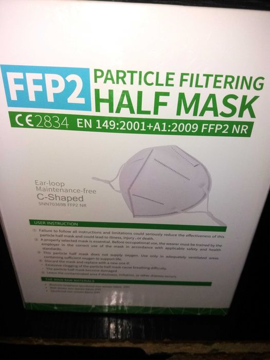 2 pudełka masek ochronnych FFP 2 oryginalnie zapakowane sprzedam