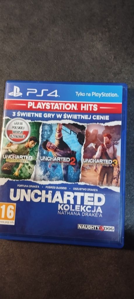 Uncharted 5czesci 3 płyty ps4