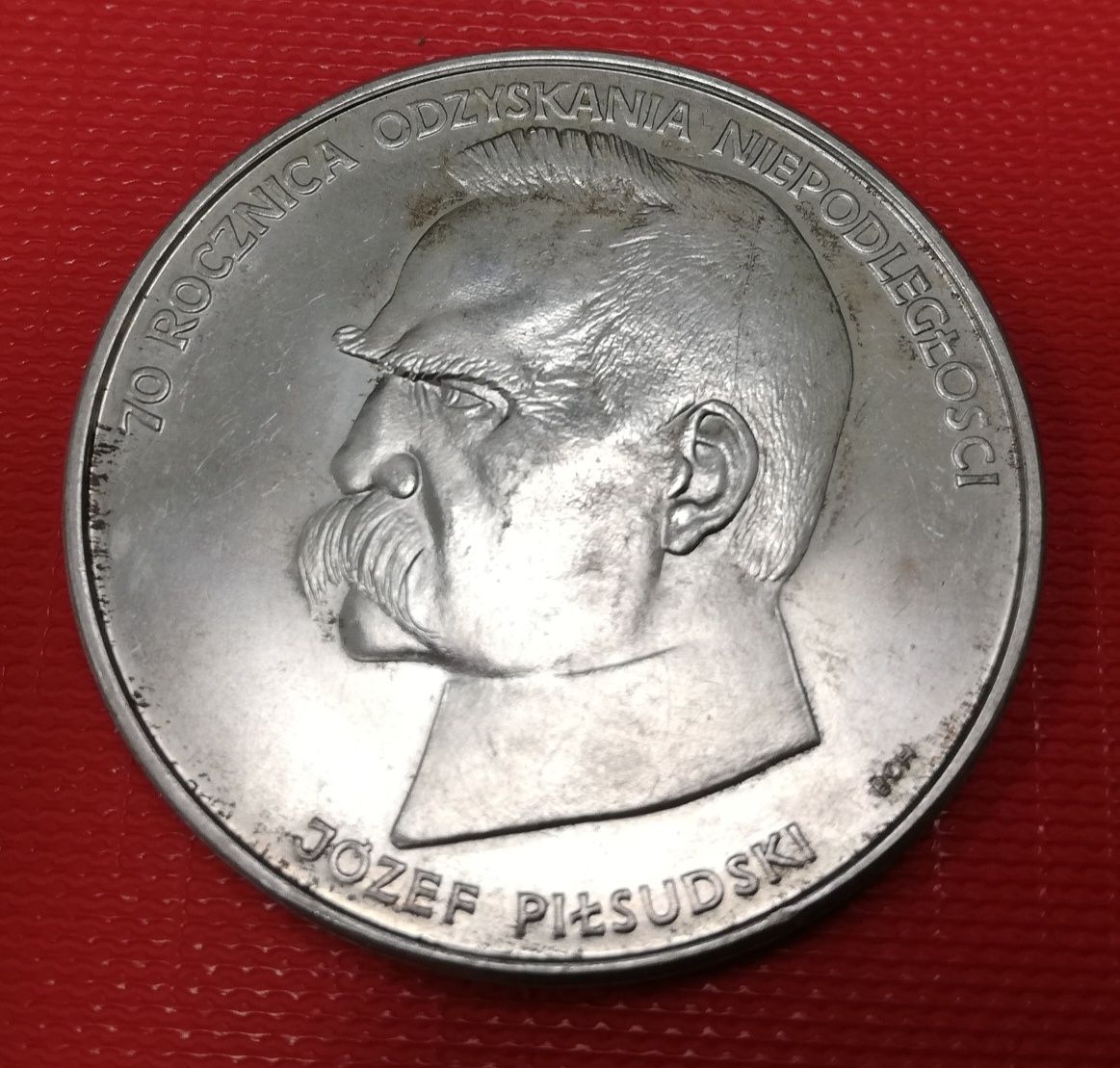 Srebrna moneta 50 000 zł J. Piłsudski 1988r.
