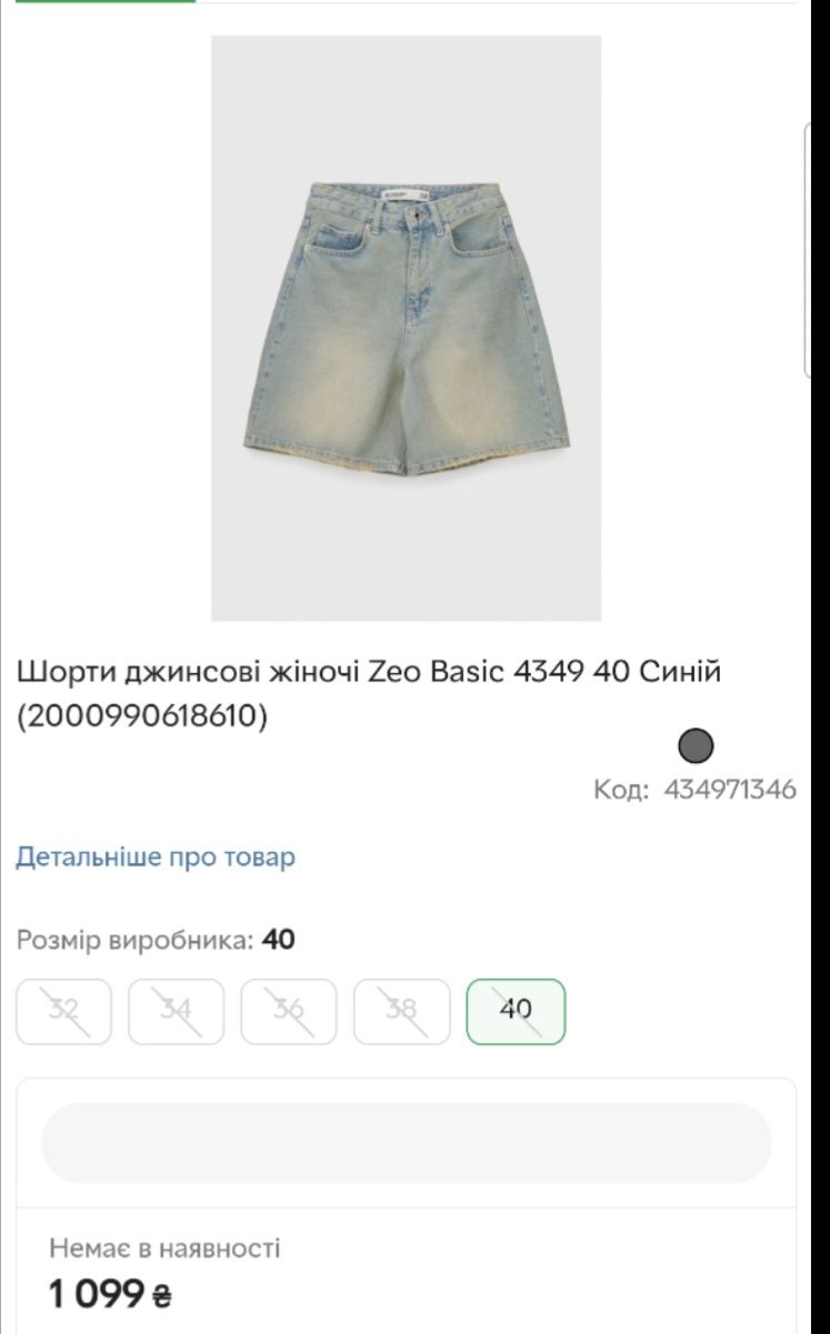Нові жіночі джинсові шорти Zeo Basic