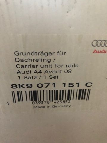 bagaznik dachowy, belki na dach do audi A4 kombi B8