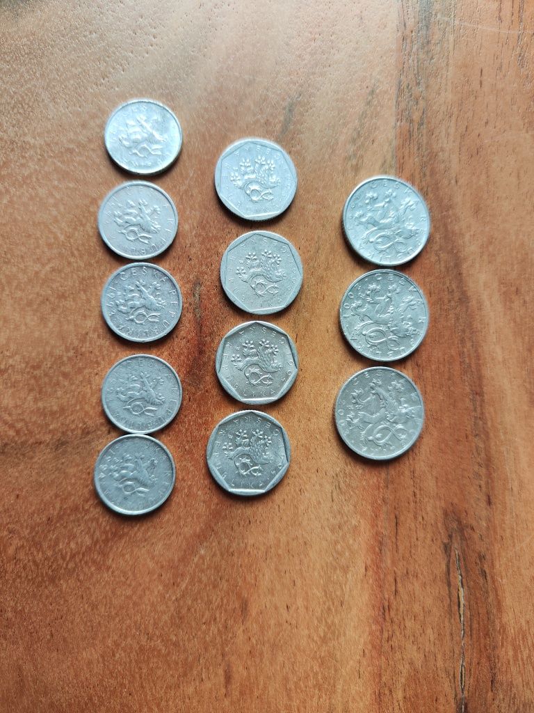 Halerze Czeskie monety 1993, 1994, 2001, 2004