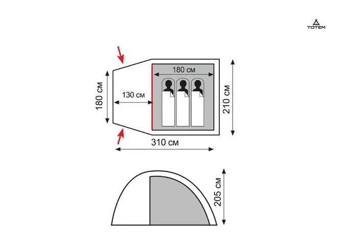 Намет Totem Apache 3 V2 / Catawba 4 V2