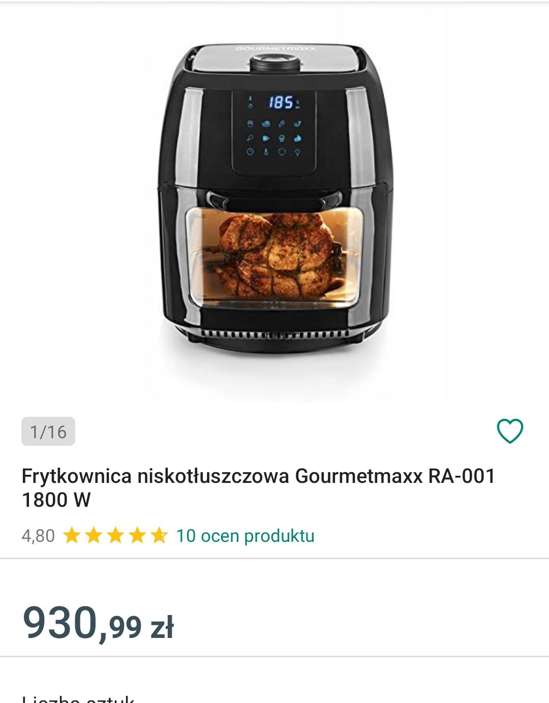 Frytownica na gorące powietrze Gourmetmaxx