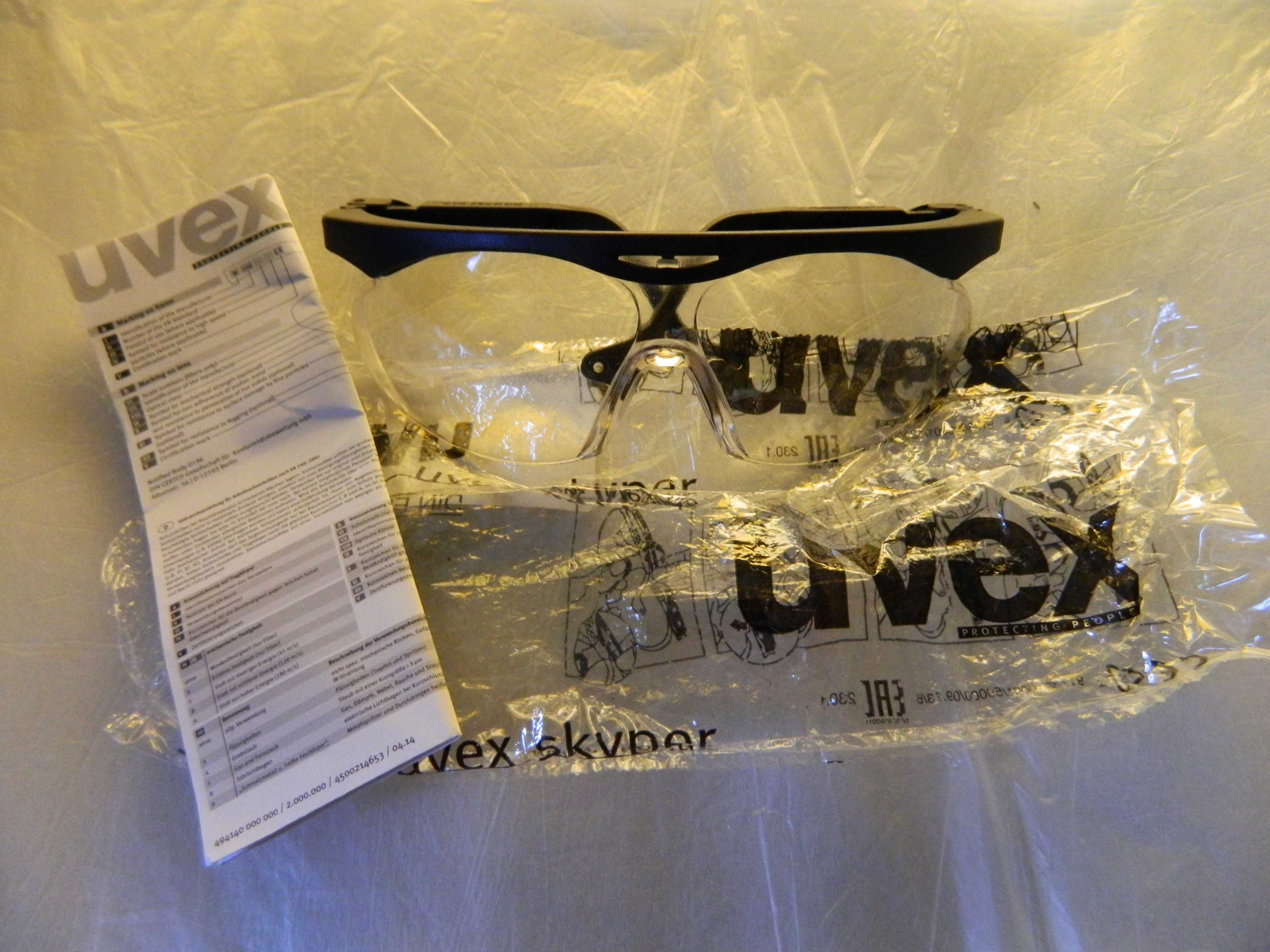 Okulary ochronne Uvex – nowe – 12sztuk.