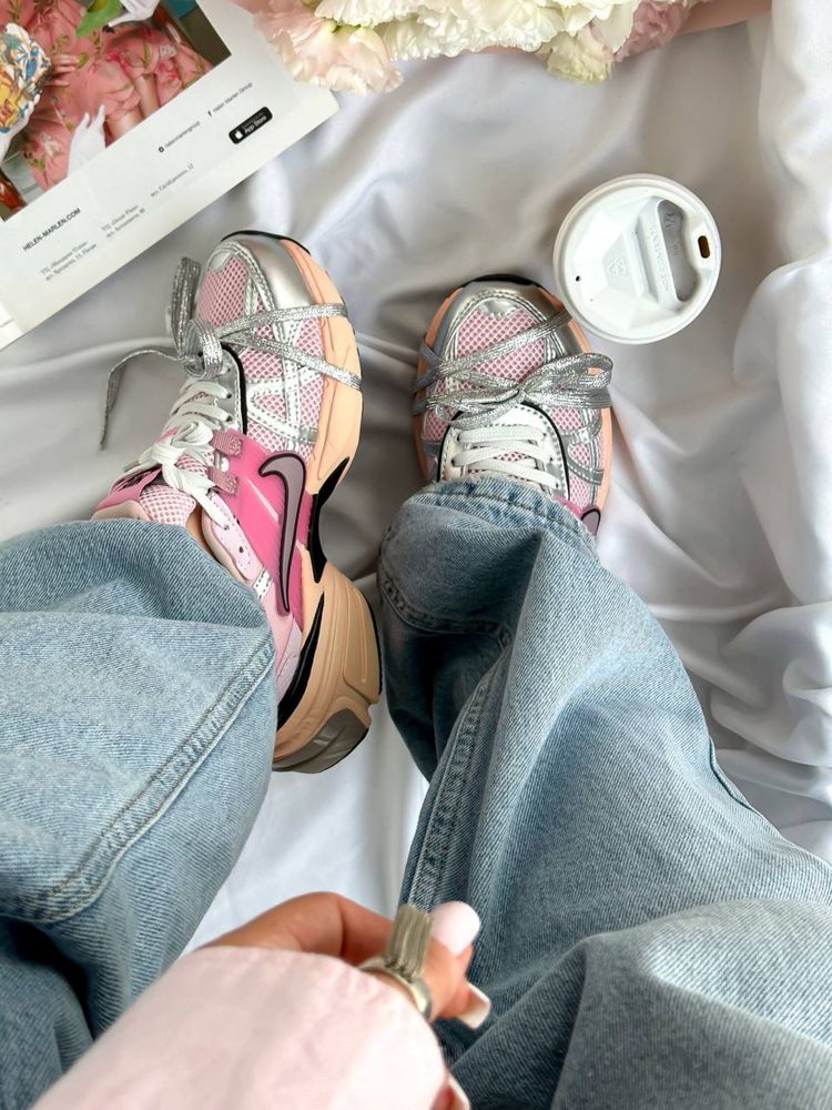 БЕЗ ПЕРЕДОПЛАТ‼️36-41 Спортивні жіночі кросівки Nike V2K Run Pink найк