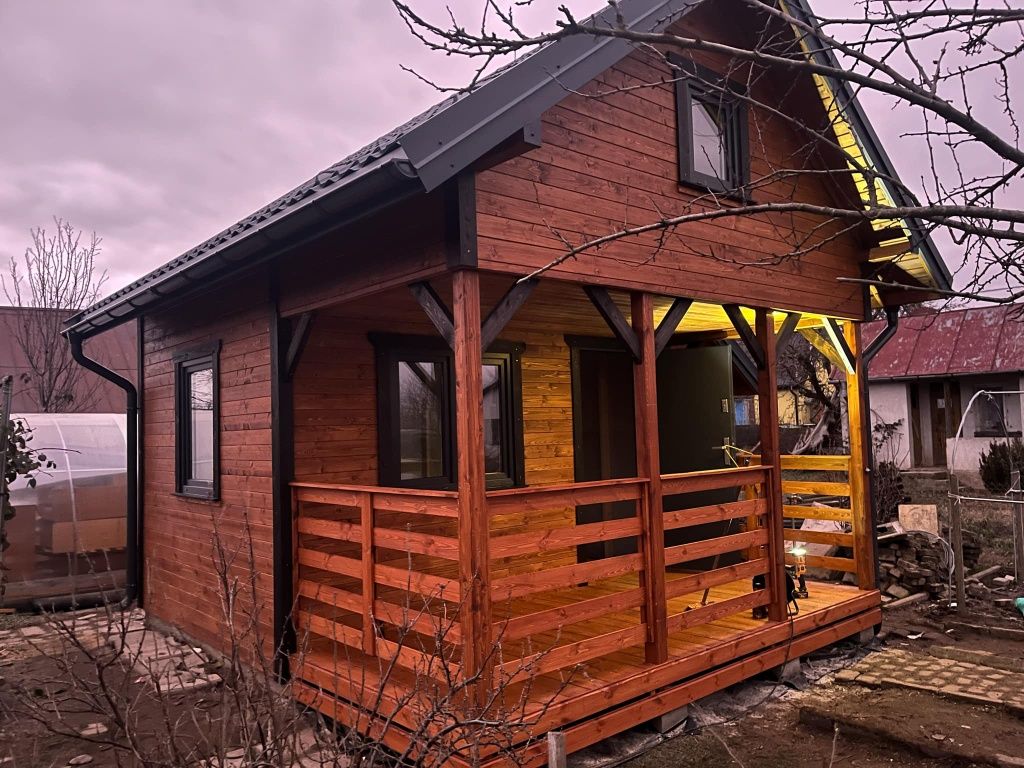 Domek drewniany 5x7 letniskowy na zgłoszenie bez pozwolenia na budowę