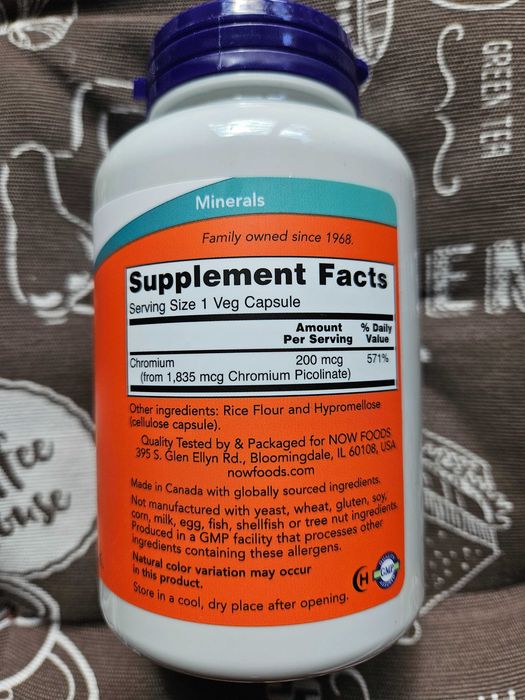 Now Foods Хром пиколинат Tri Chromium GTF 200 мкг піколінат хелат