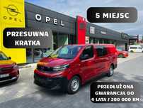 Opel VIVARO XL Extra Long z Przesuwną kratką | 2w1 | BRYGADOWY | 5 MIEJSC | 2.0 144KM  Brygadówka z Kratką | Extra Long | 2.0d 144KM MT6 | Nowy | DEALER RiA