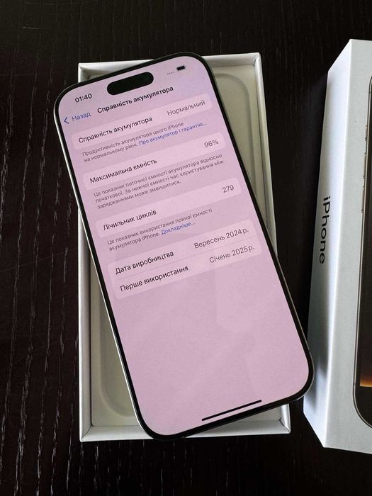 999$ Європа Ідеал Apple iPhone 16 Pro 256gb 96% Neverlock Гарантія