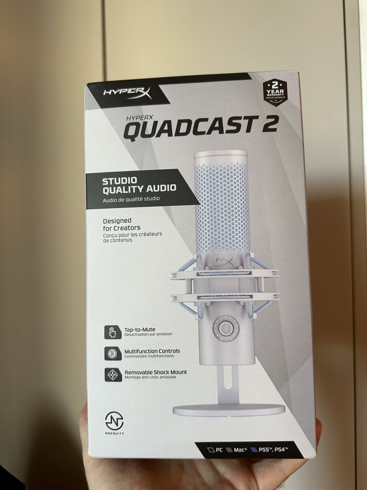 Мікрофон HyperX QuadCast 2 White - новий!