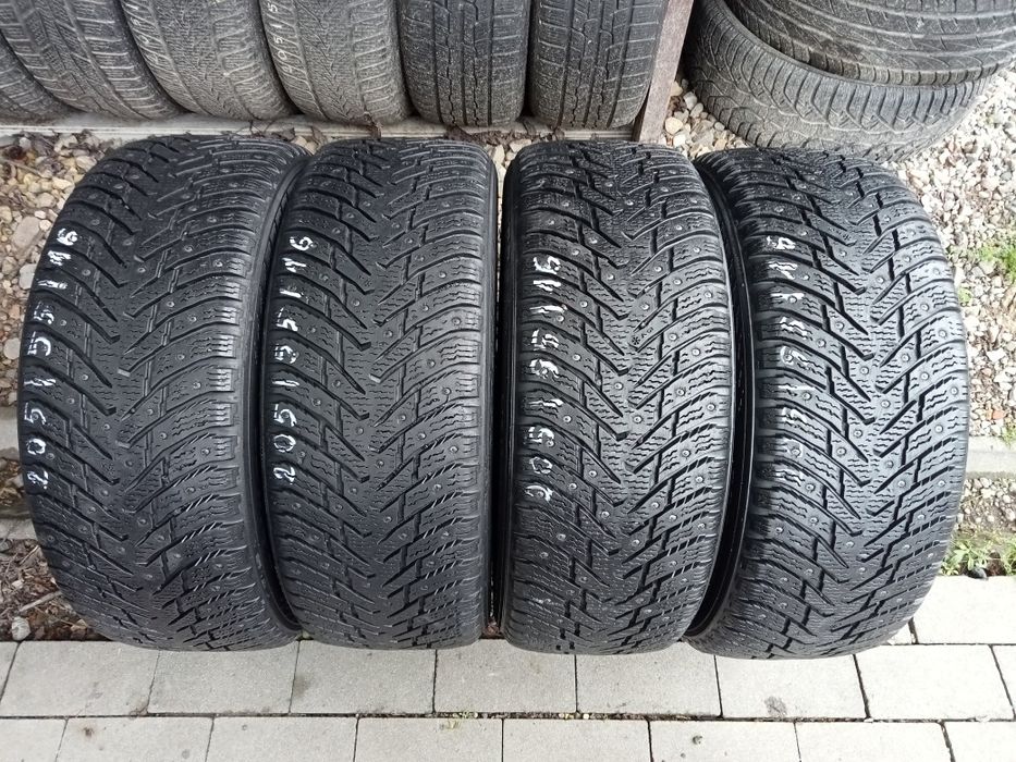 4x Opony Używane 205/55R16 Zimowe Nokian z kolcami