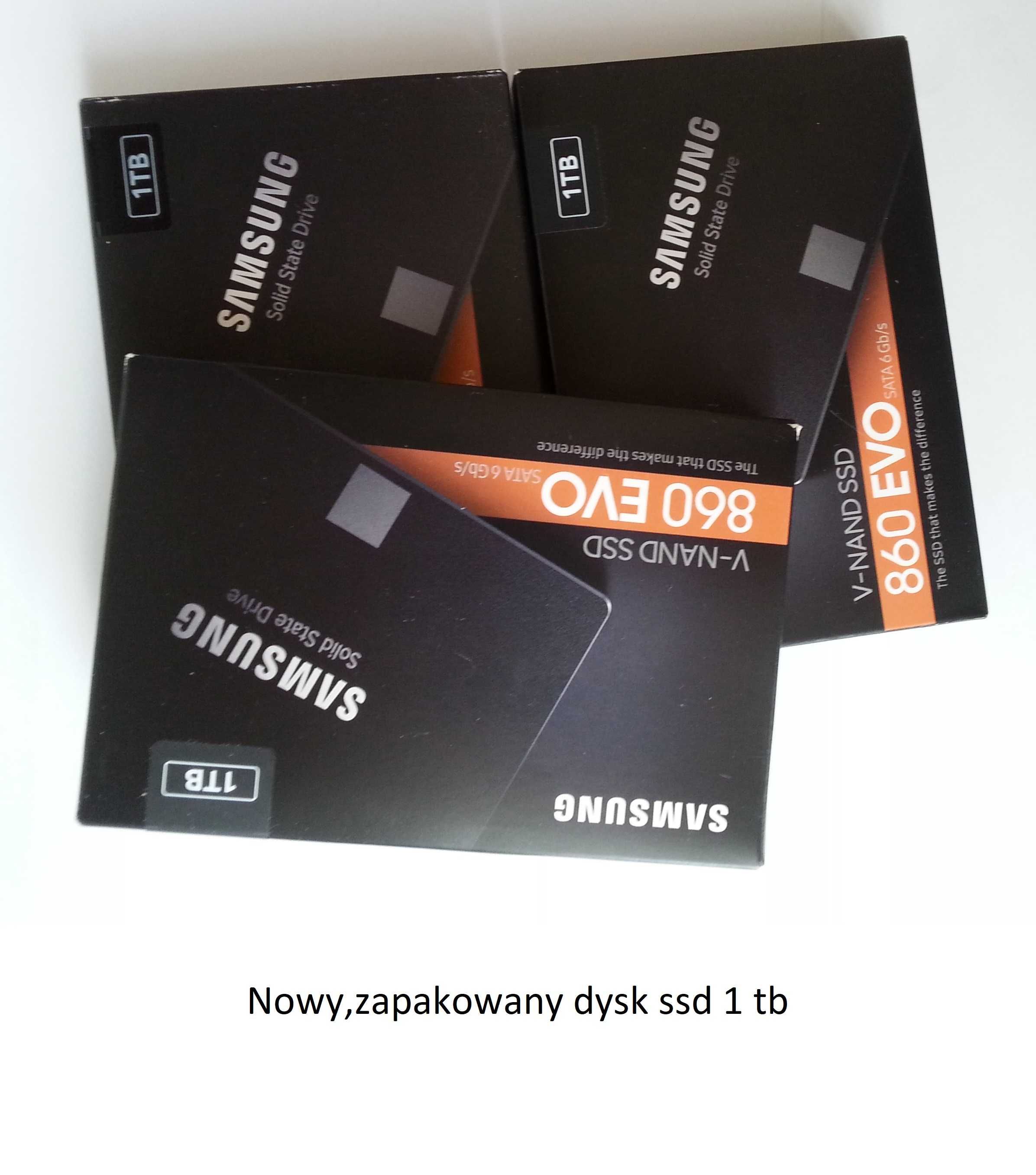 Samsung 860 EVO- 1 TB-nowy, zapakowany. Inne foto.Dysk ssd wewętrzny