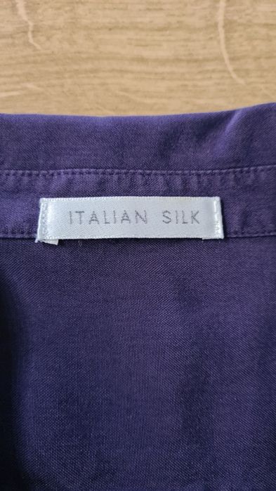 Koszula 100% Silk Jedwab. Głęboki Fioletowy, Śliwkowy. Oversize M / L
