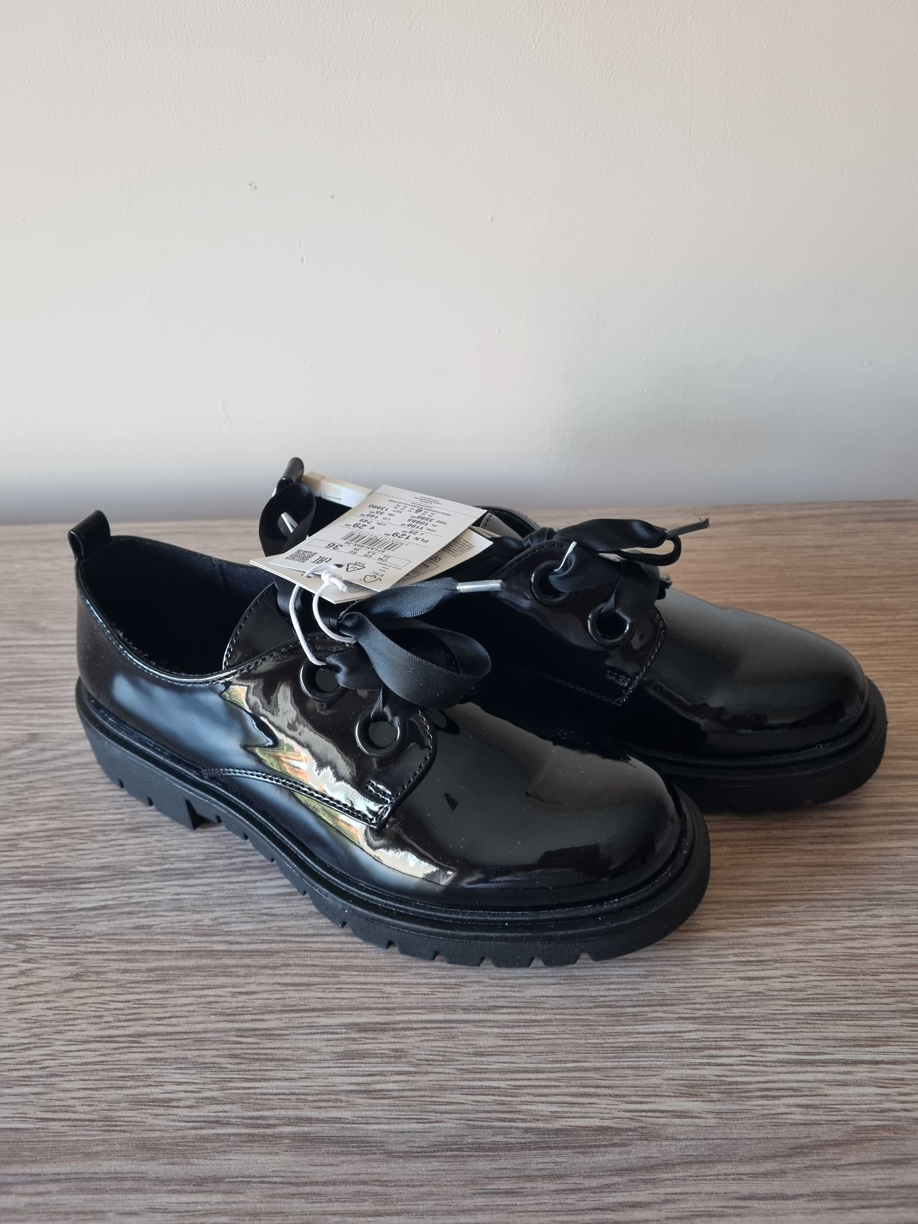 Buty nowe Reserved loafersy czarne r. 36