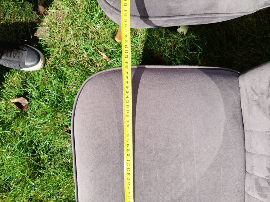 Fotele tapicerowane w szarym kolorze