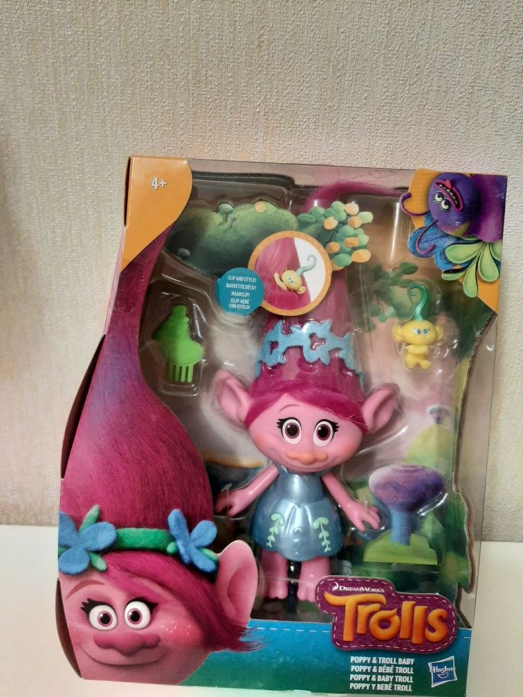 Тролли среднего размера с аксессуарами для волос E0144 Hasbro Хасбро