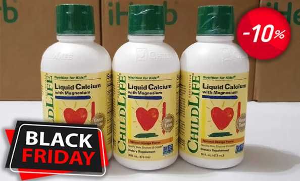 ChildLife, жидкий кальций и магний для детей, 474 мл, детский